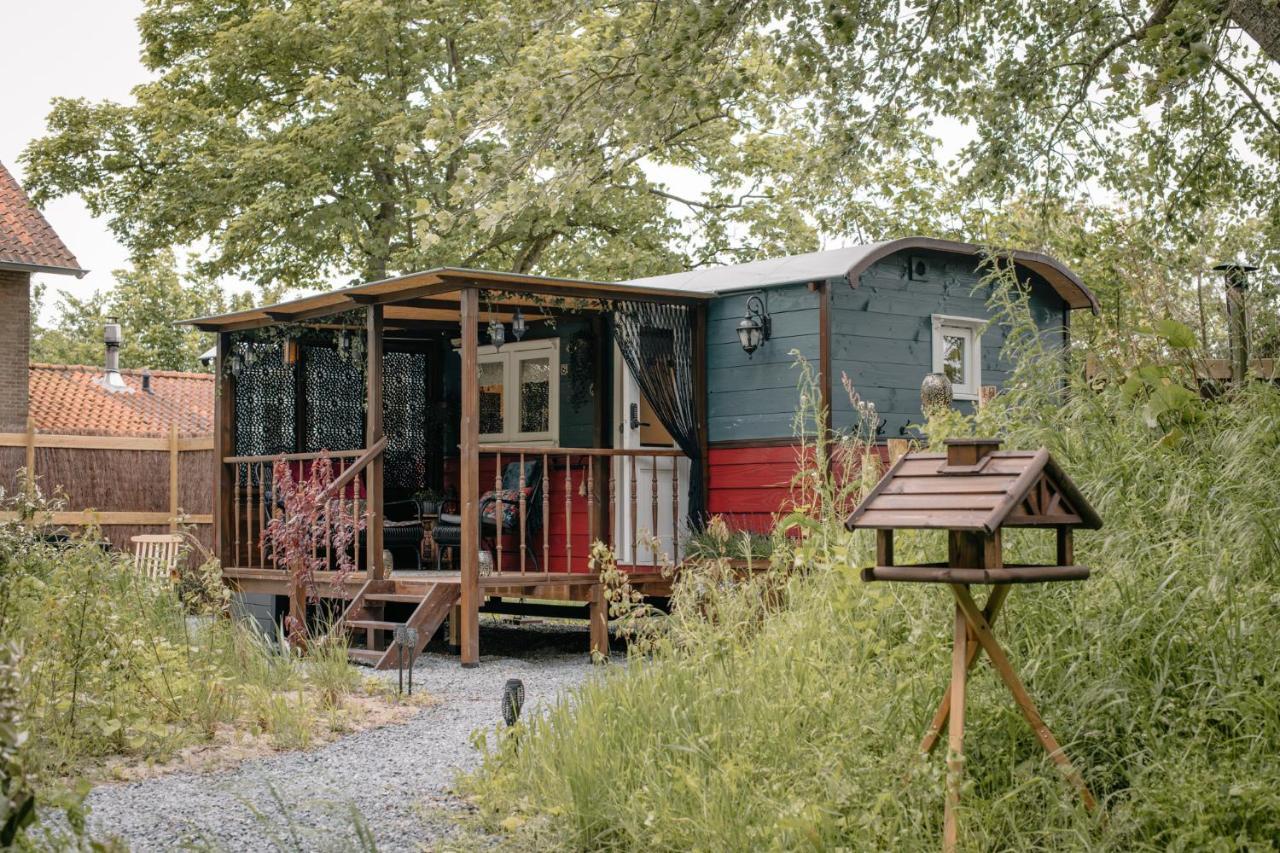 Villa Pipowagen De Zwerveling Aan Zee Oostkapelle Esterno foto
